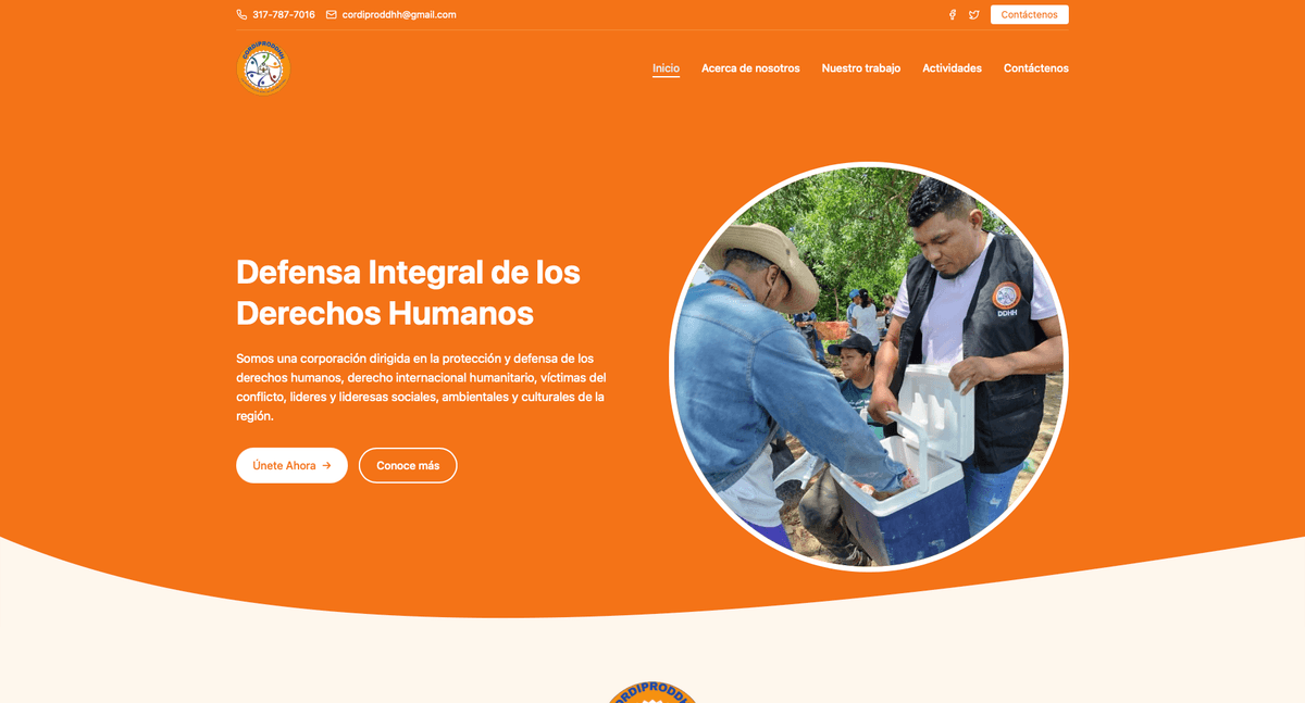 Captura de pantalla de CORDIPRODDHH 1